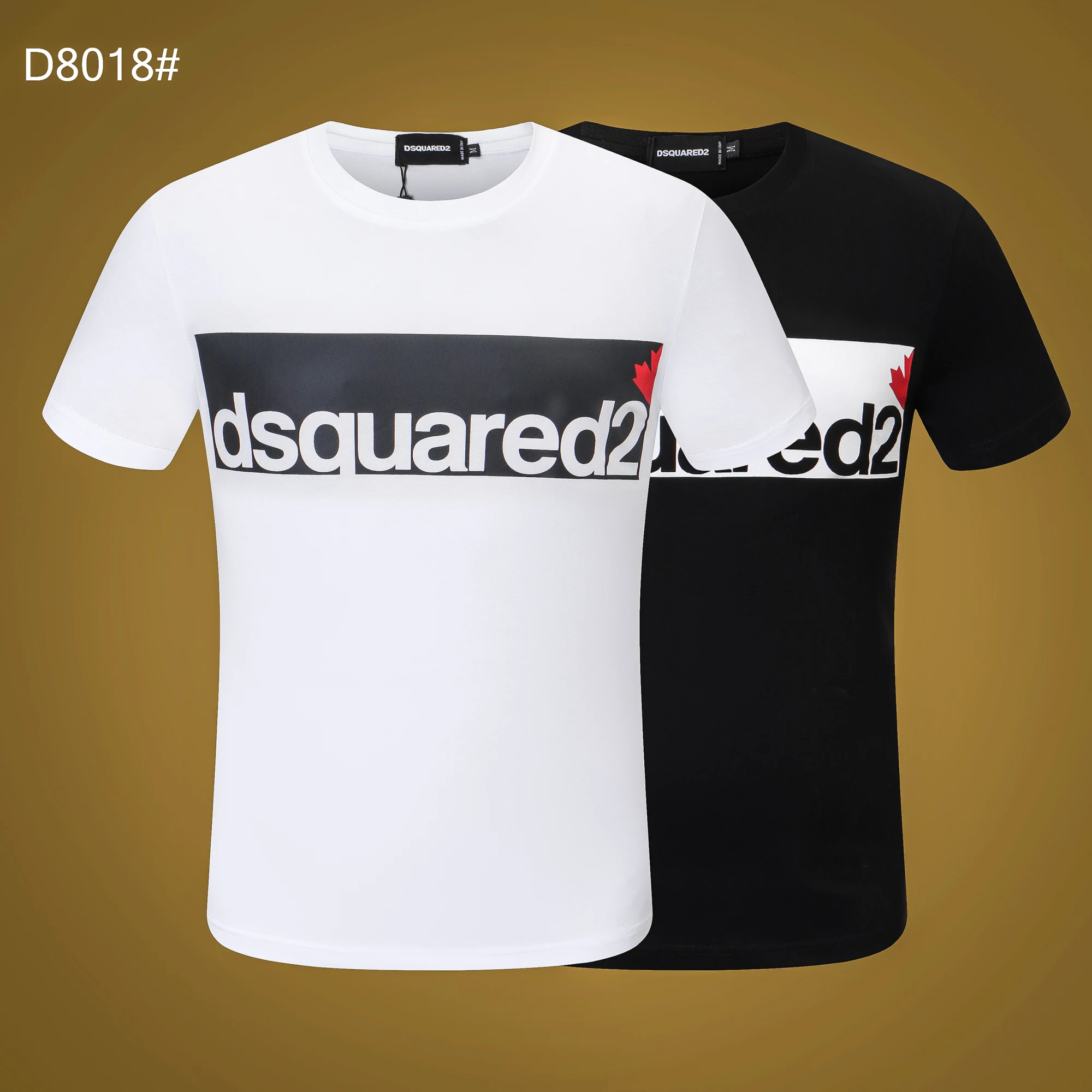 

Dsquared2 Print Men Women Couple Cotton Fashion Dsq2 Short Sleeve D2 Round Neck T Shirt Boyfriend Gift T-Shirt D8018