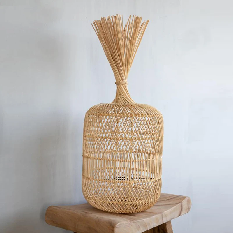 

Chinese Retro Handmade Rattan Led Floor Lamp Living Room Pendant Lamps Bedroom Bedside Light Decorative Table Lights