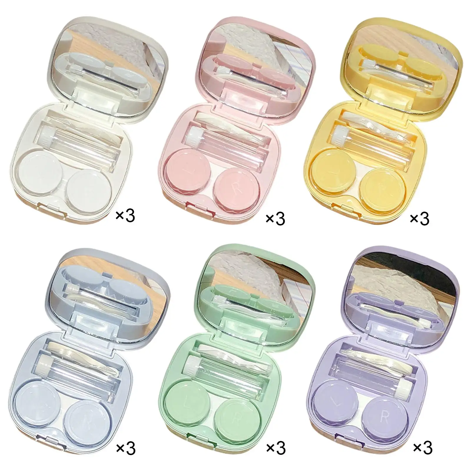 

3 шт., дорожные линзы для контактных линз