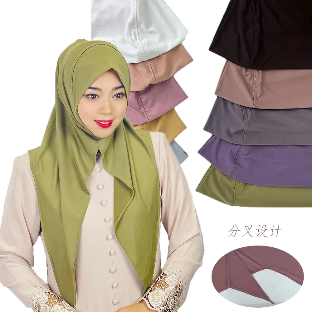 Цельный Амира мусульманский женский мгновенный шарф хиджаб исламский головной
