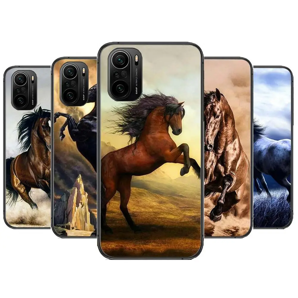 

Horse Animal Phone Case For xiaomi redmi POCO F1 F2 F3 X3 Pro M3 9C 10T Lite NFC Black Cover Silicone Back Prett mi 10 ultra cov