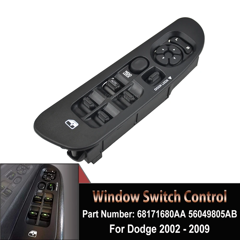 

Car Accessories For Dodge Ram 1500 2500 Quad Cab Durango Power Window Switch Master Sprinter 3500 Dakota 56049805AB 68171680AA