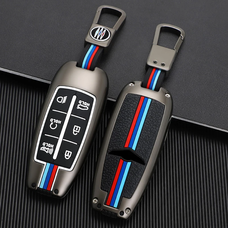 

4/6/8 Buttons Zinc Alloy Auto Accessories Car Remote Key Case Cover Shell For Hyundai Genesis G80 GV70 GV80 2019 2020 2021 2022