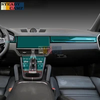 car interior central console gear shift dashboard navigation screen door panel protective film for porsche cayenne e hybrid 2019