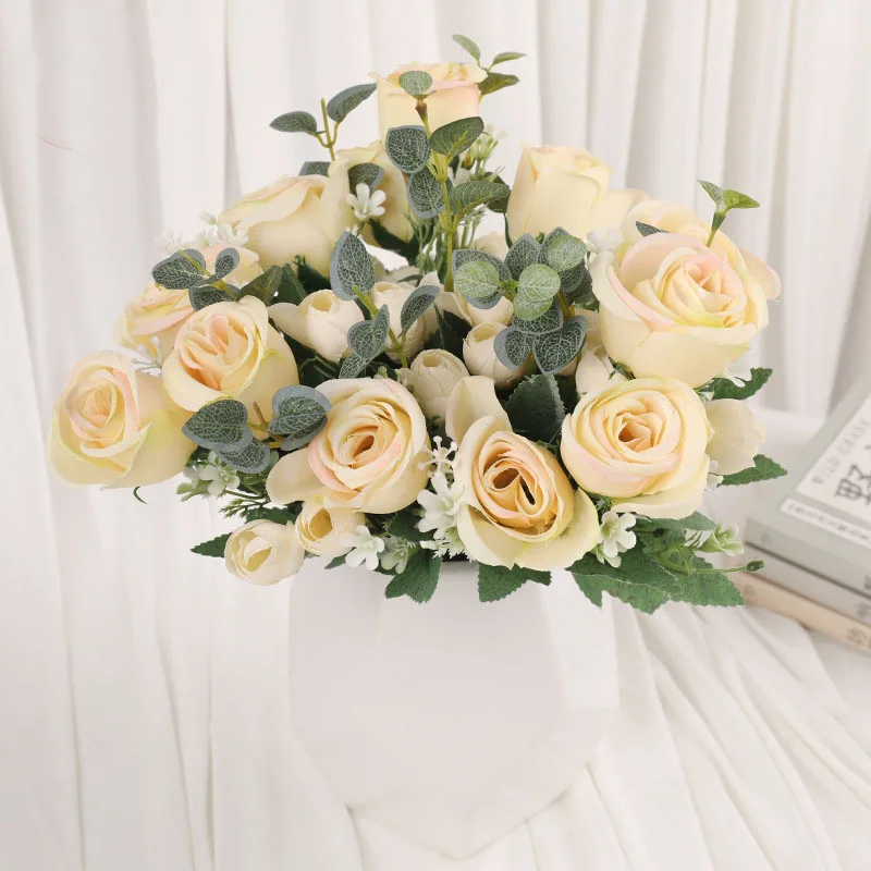 

Fake roses with real touch fake roses wedding decorations Christmas home living room kitchen gift garden