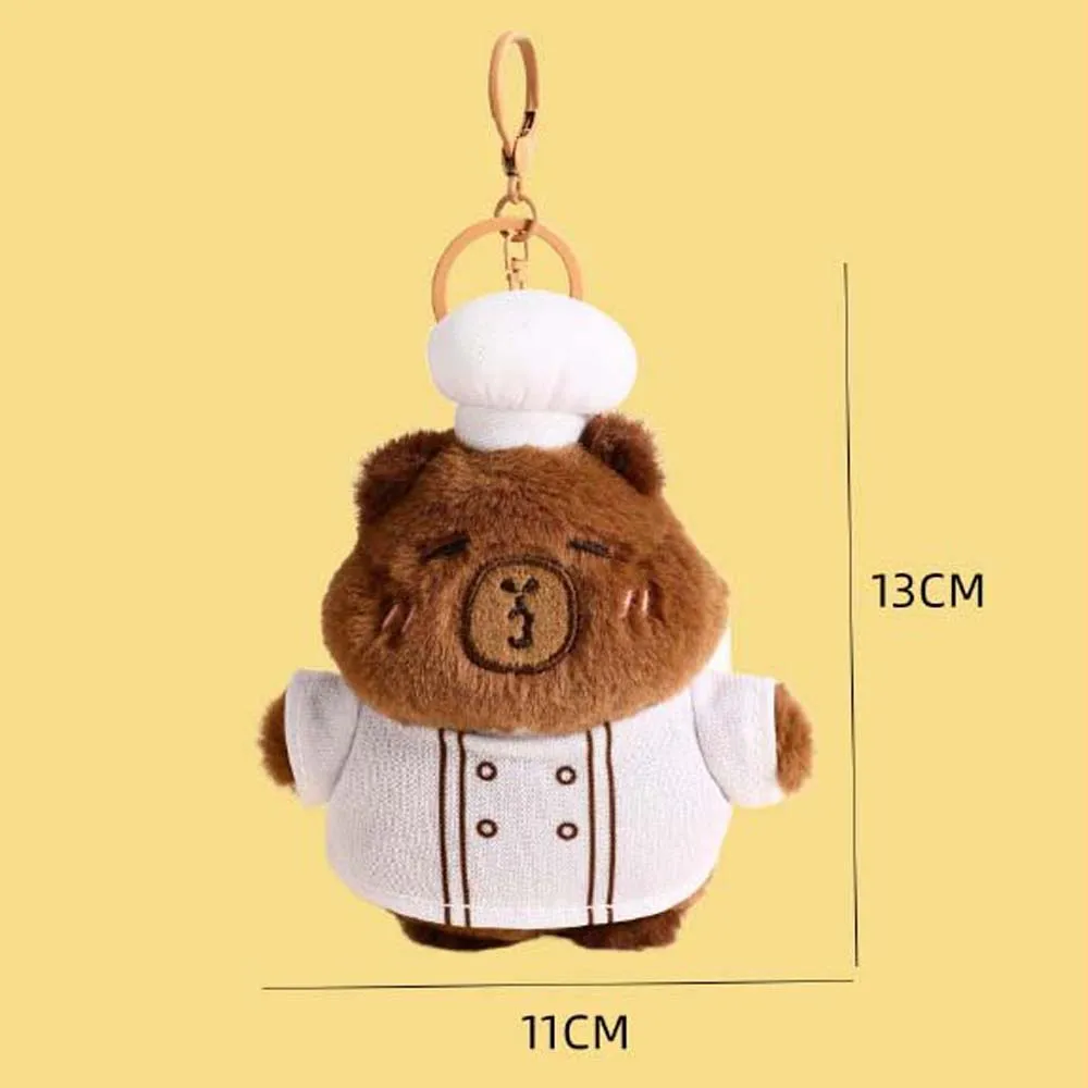 Украшение для рюкзака плюшевый брелок капибара полиция шеф-повар пожарный