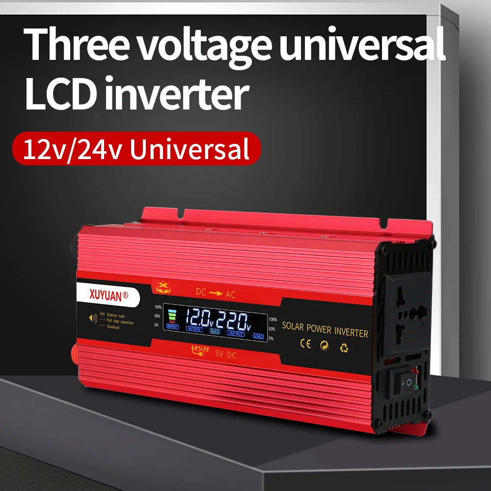 

Corrected sine wave car inverter 12v 220V household high power power solar converter 3000W 4000W 6000W peak power 24V XUYUAN