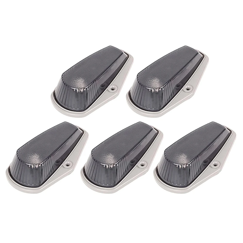 

5Packs Cab Marker Light Smoke Lens LED Cab Roof Running Lights W/Wiring Pack for Ford F-150 F-250 F-350 1973-1997 Pickup