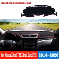 car dashboard pad instrument platform cover mat polyester anti uv carpets for nissan x trail t32 x trail xtrail t32 2014 2020