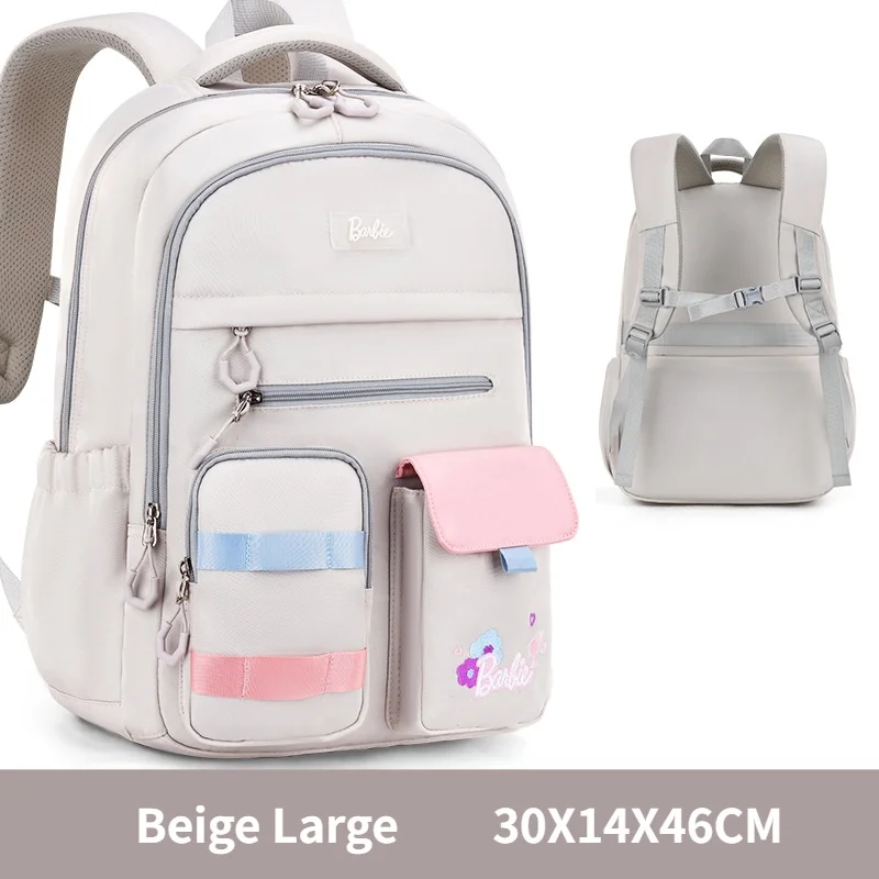 Barbi Cute Girl Simple Fashion Large Capacity Oxford Light Backpacks New Children Grade 4-6 Students Waterproof Schoolbags Hot
