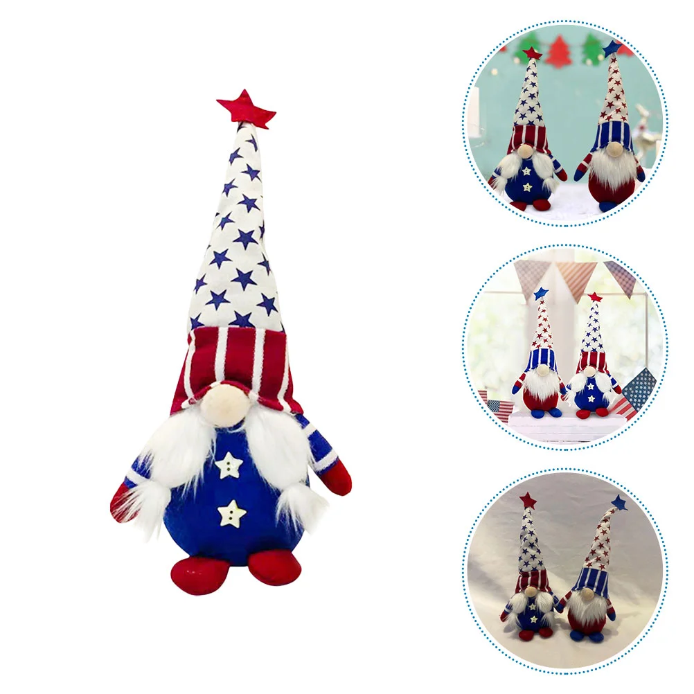 

Gnome Dayjuly Independence 4Th Ornaments Patrioticdecorations Veterans Gnomes Plush Tiered Memorial Tray Hanging Gifts American