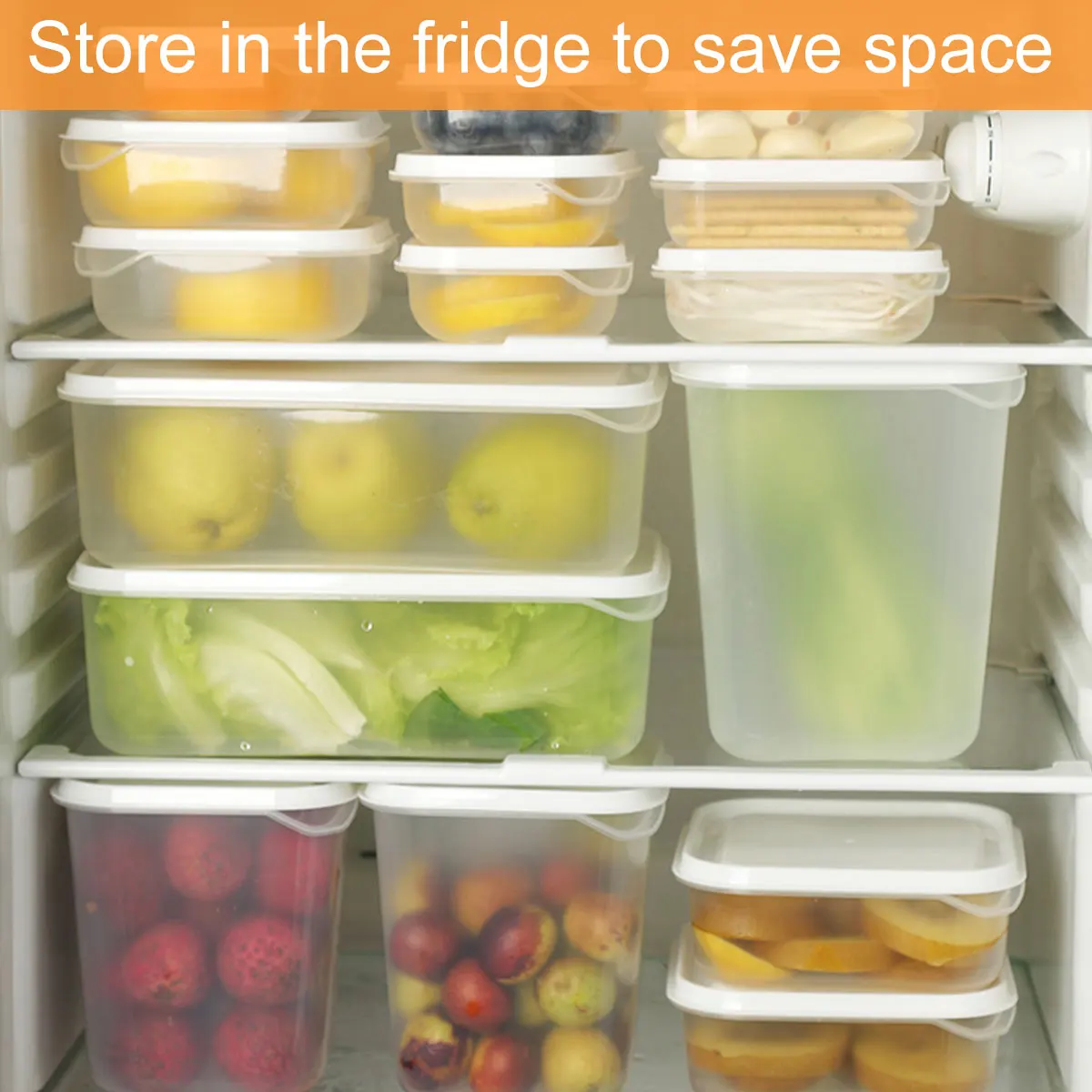 

17 Pcs Refrigerator Organizer Bins with Airtight Lids BPA-Free Freezer Organizer Bins Stackable Clear Fridge Storage Box