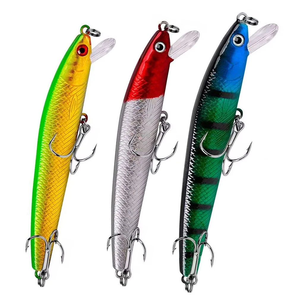 

Fishing Lures Sea Quality Jerkbaits Artificial Bait Floating Lure 95mm 8.5g Dive 1.2m Professional Minnow Wobbler with 6# Hook