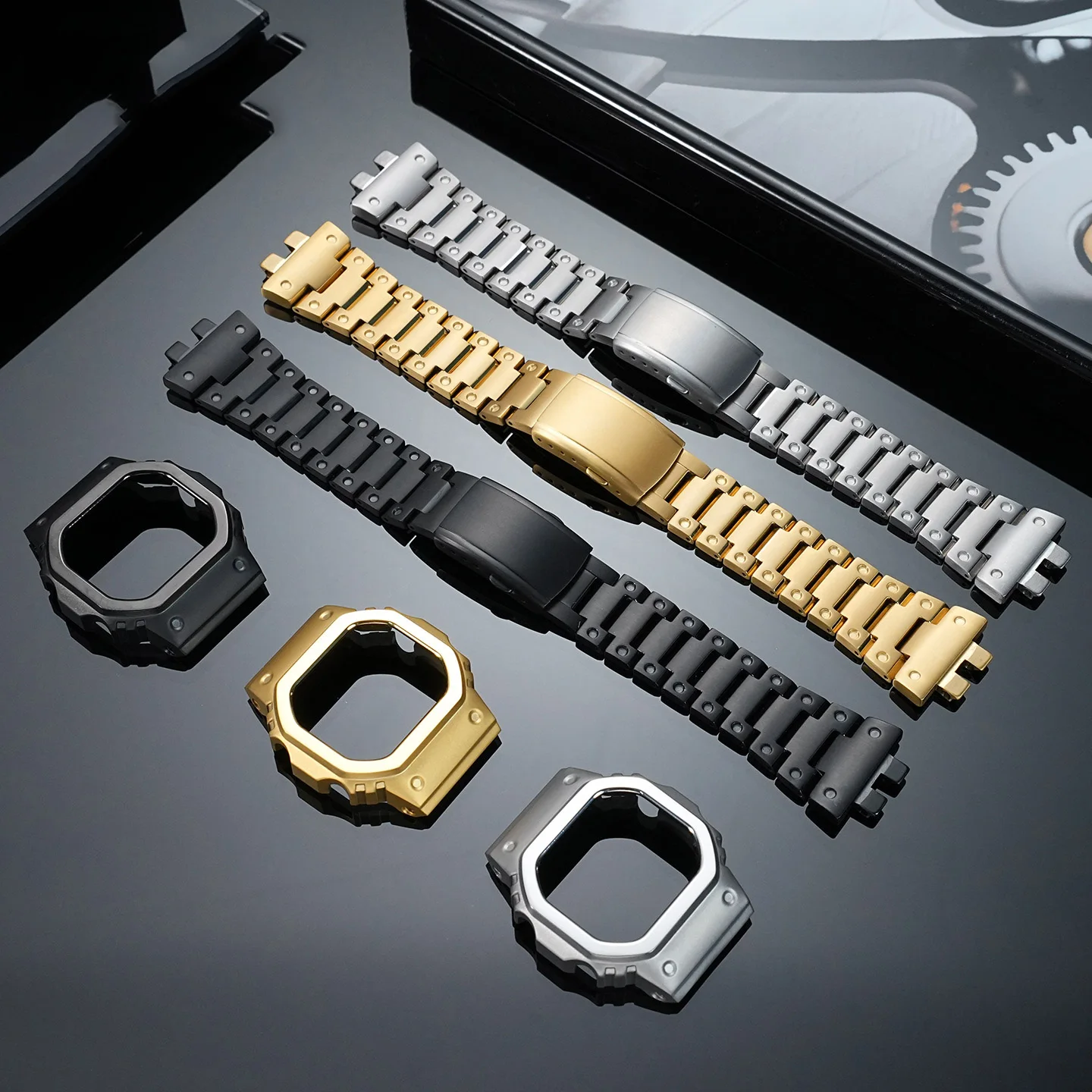 Фото GMW-B5000 комплект модов из титанового сплава, ремешок + чехол для Casio G-SHOCK 3459 GMW-B5000, модификация, набор «сделай сам», детали для часов, аксессуары №3