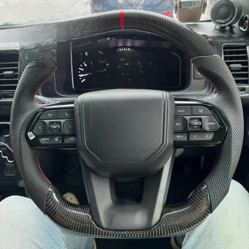 Фото Руль для Toyota, обновленный в стиле орехового дерева и карбона, для Hilux LC, Crown, Prado и Land Cruiser. №1