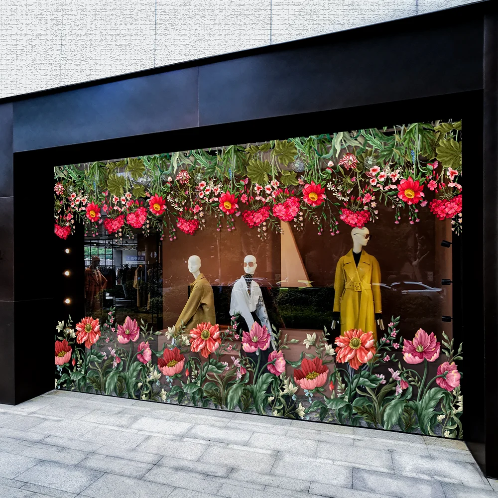 QiAds на заказ весенний винтажный цветок FlShop украшение для атмосферы магазин