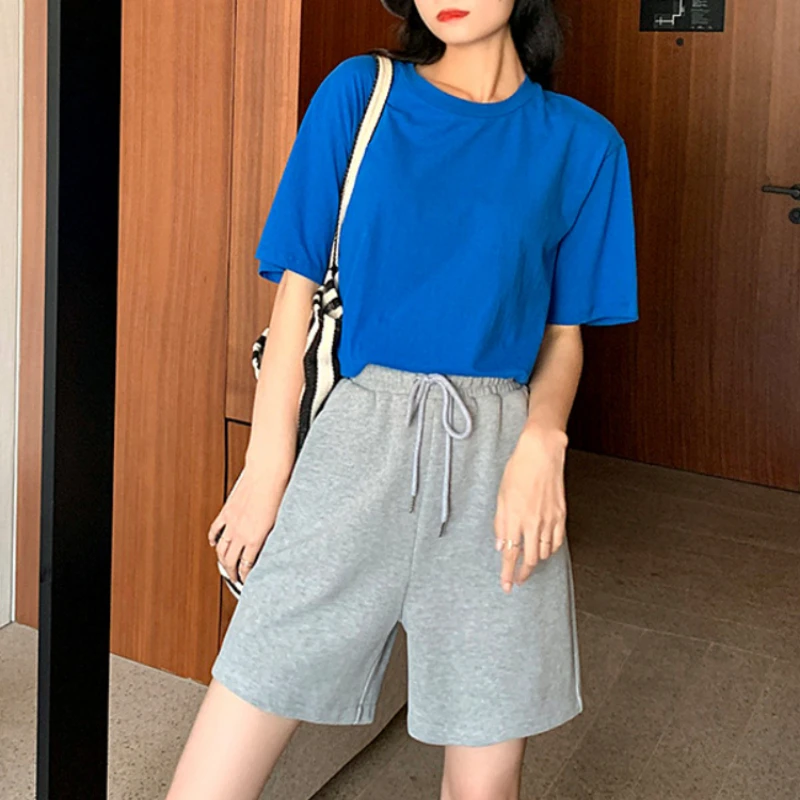 Wide-leg Pants Women Clothing Casual Sports Shorts Women's Summer Thin Section 2022 New Trendy Lace-up Loose High-waisted 2022