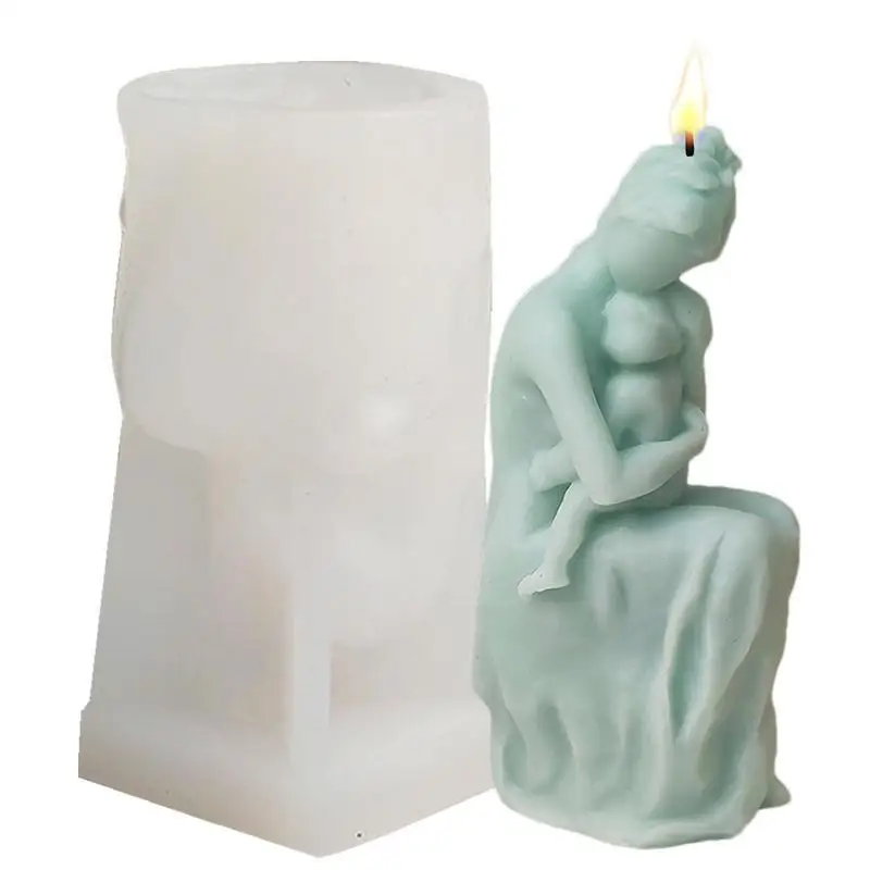 

3d Candle Silicone Mold Mom And Daughter Candle Molds Silicone Andle Making Mould Scented Candle Forms For Candle Making