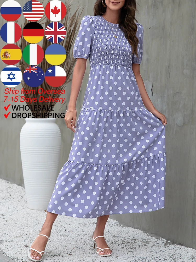 ATUENDO Summer Fashion Purple Dress for Women Bohemian Vintage Satin Soft  Maxi Dresses Leisure High Waist Print Party Long Robe - купить по выгодной  цене | AliExpress