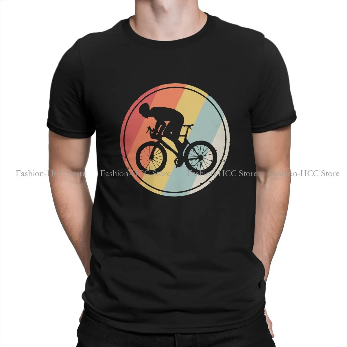 

Vintage Retro Bicycle Biking Unique TShirt Riding Comfortable Hip Hop Graphic T Shirt Short Sleeve Ofertas Polyester