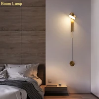 led wall decor lamps with switch wall lights for home black rotation modern stair aisle indoor decoration sconce light fixture