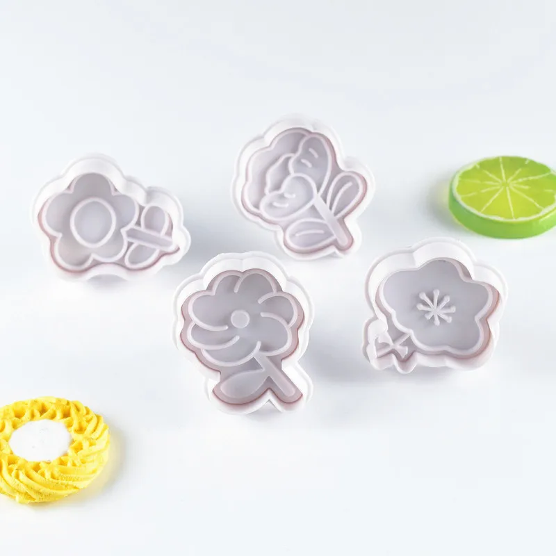 

Baking Accessories Sunflower Stamp Biscuit Mold 3D Cookie Plunger Cutter Pastry Decorating DIY Food Fondant Baking Mould Tool