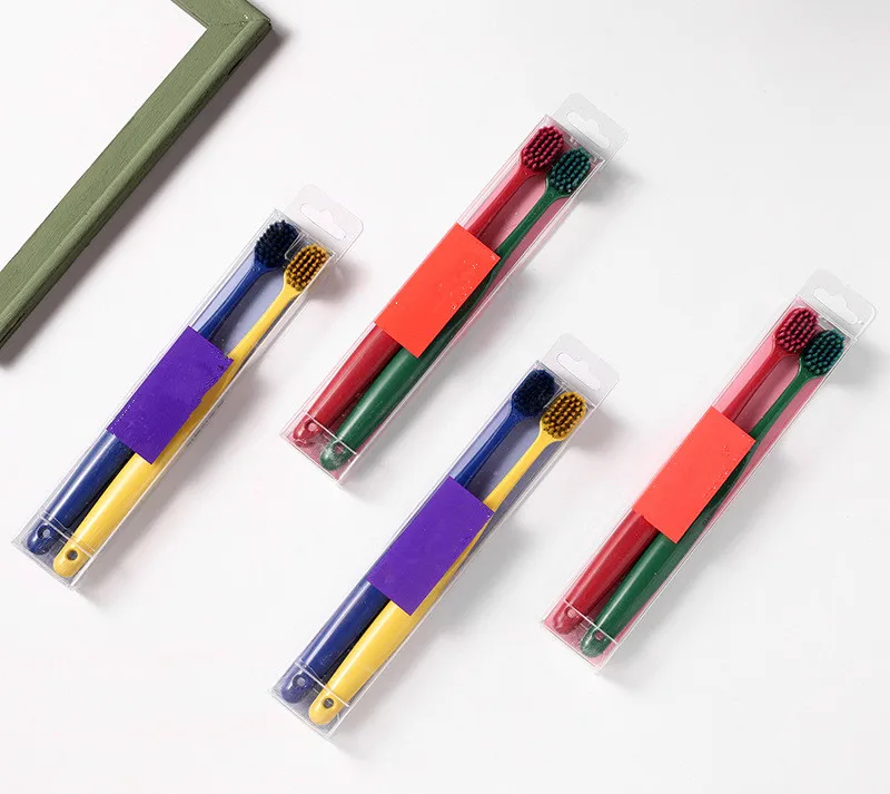 2 шт. дешевая ультратонкая супер мягкая щетина градиентный цвет держатель для