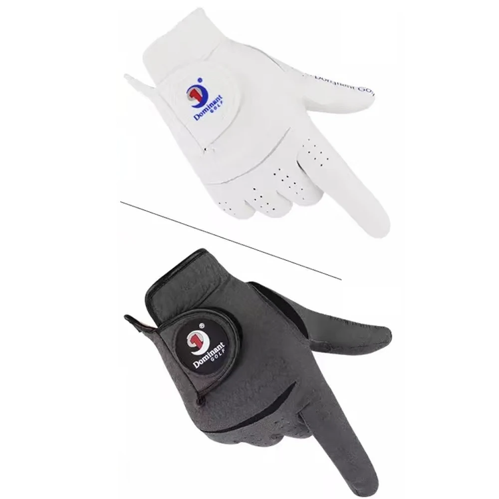 1Pair Men's Golf Gloves Microfiber Cloth Soft Fit Sport Grip Durable Gloves Anti-skid Sports Gloves Fit Left And Right Hand