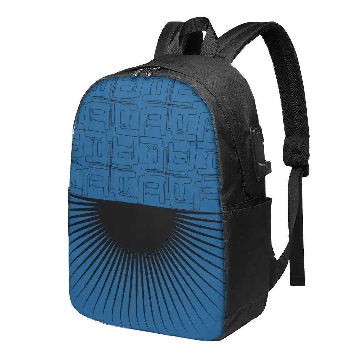 

Деловой рюкзак для мужчин, вместительная сумка с Usb-разъемом для ноутбука, с надписью и символом