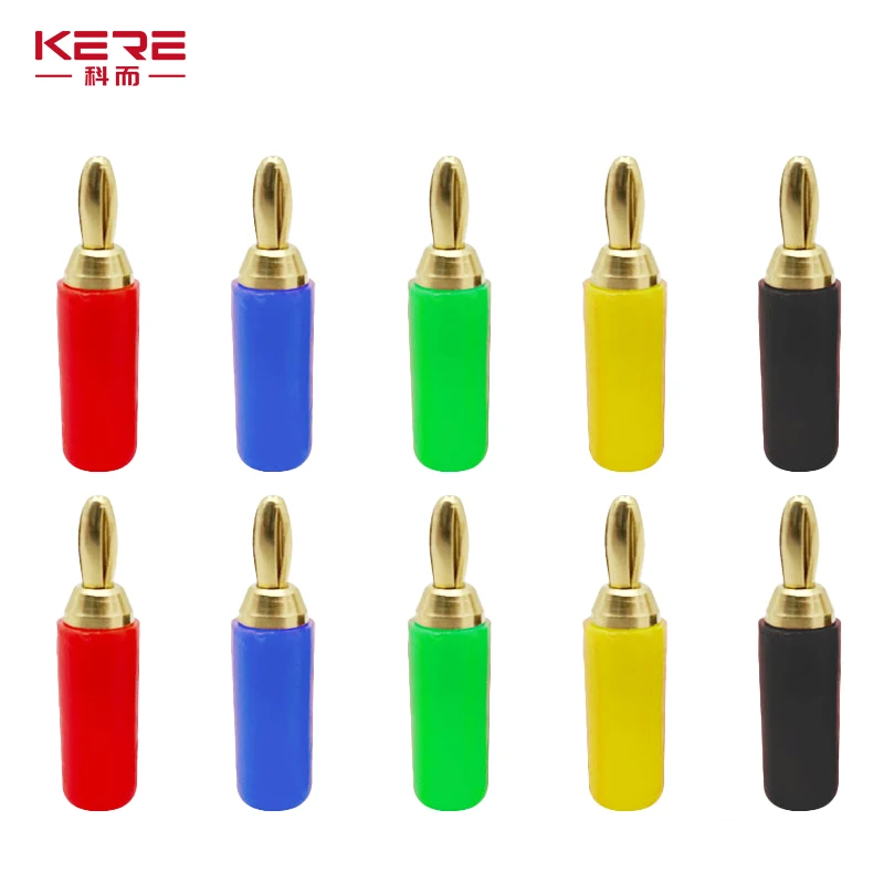 

KERE 10PCS 2.5MM Gold Plated Banana Plug Accessories Banana Pin Electrical Connector