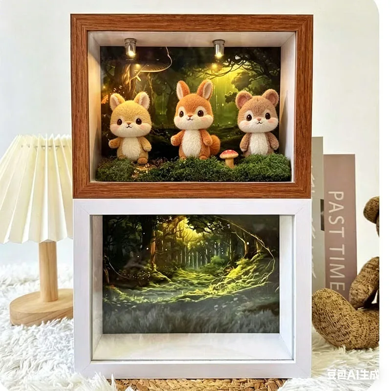 Фото 3D-рамка-витрина для кукол, фигурок, коллекционных предметов, демонстрационный бокс для диорамы, органайзер, декор для дома, подарок №1