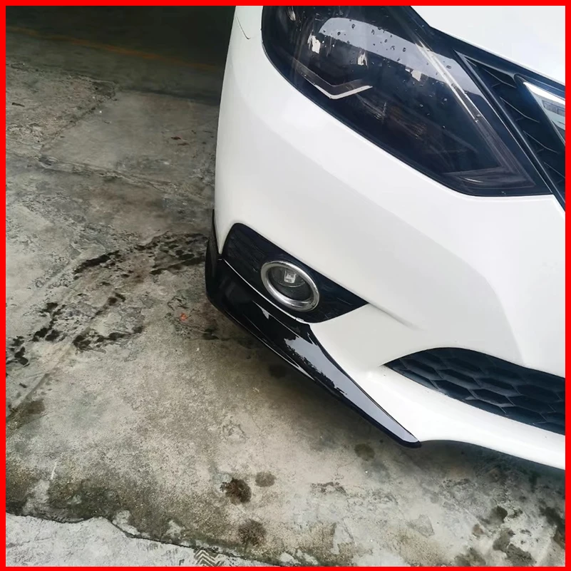 Фото Для Nissan Sentra 2016-2019: Комплект обвеса переднего бампера, защитные уголки по бокам, диффузор, накладка на бампер, аксессуары для стайлинга автомобиля №2