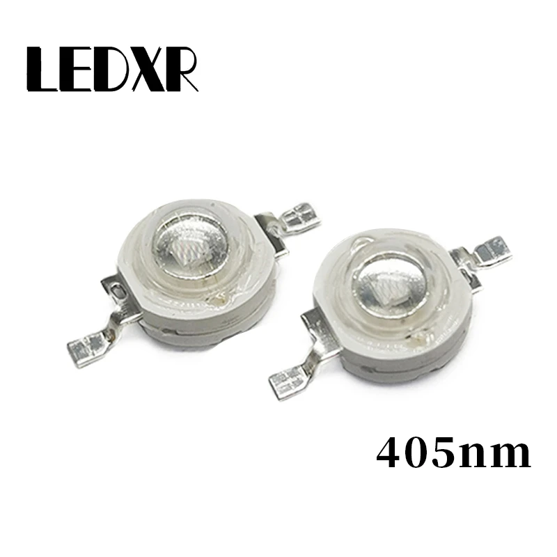 

UV LED 3w 400nm-410nm violet lamp beads lumens 3w LED 42mil chip luminous source curing disinfection lamp 3/5W violet lamp