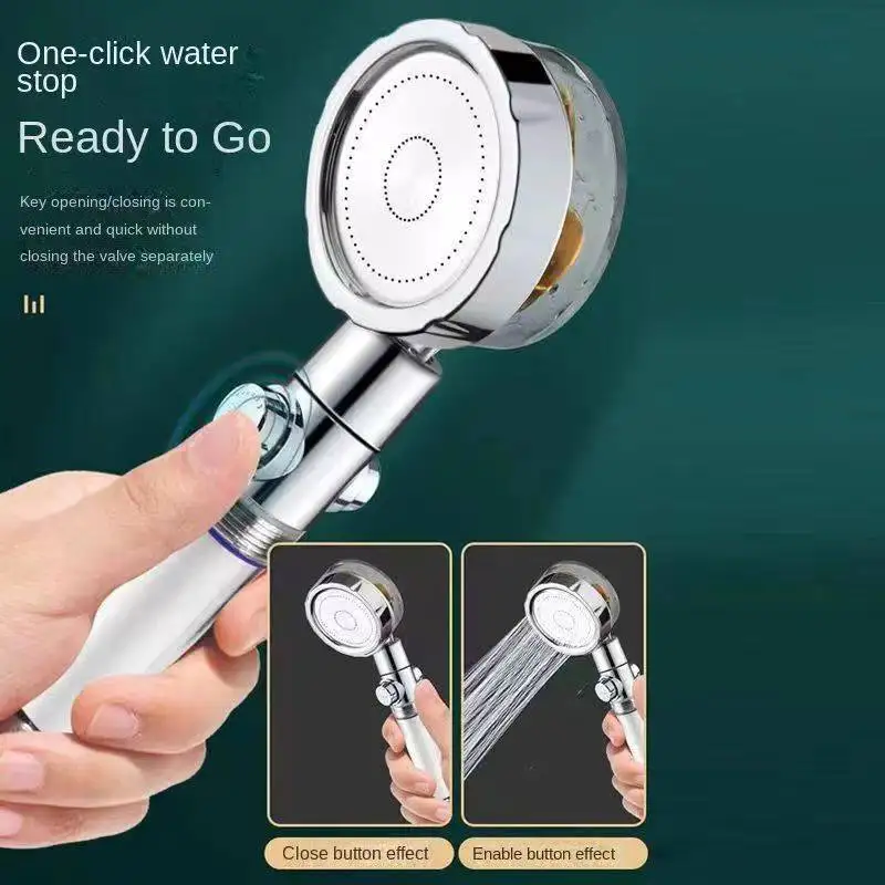

Small Waist Turbocharged Filter Shower Head Shower Handheld Home Bathroom Bath Single Head 360-Degree Rotation