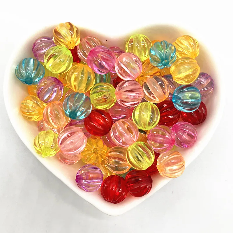 Новый 30 шт 10 мм акриловые бусины арбуз Свободные Spacer Бусины для самостоятельного