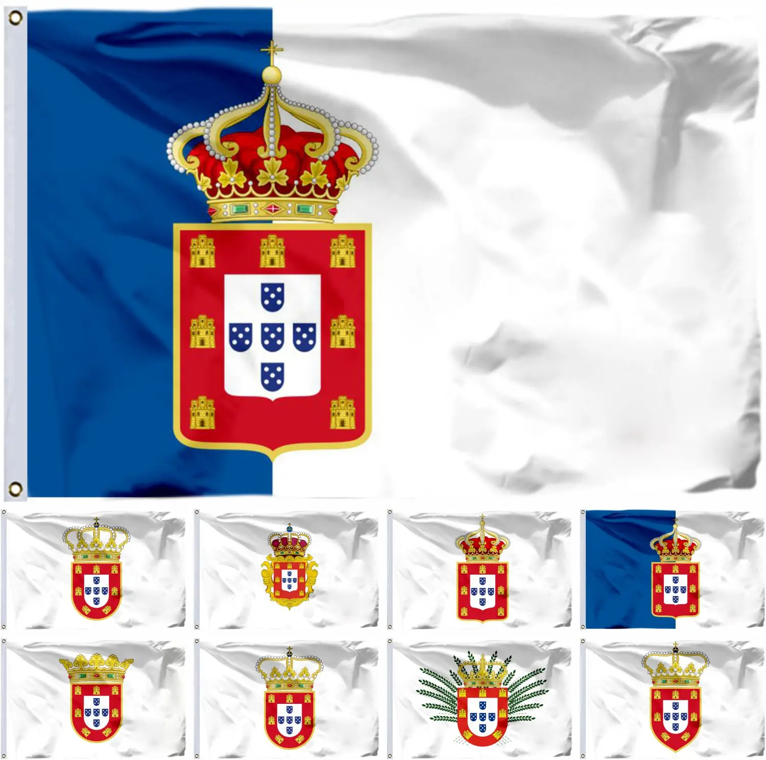 

Portugal Sea 1830 History Flag 3X5FT 90X150CM United Kingdom of Portugal, Brazil, and Algarves Banner 211X4CM 4X6FT