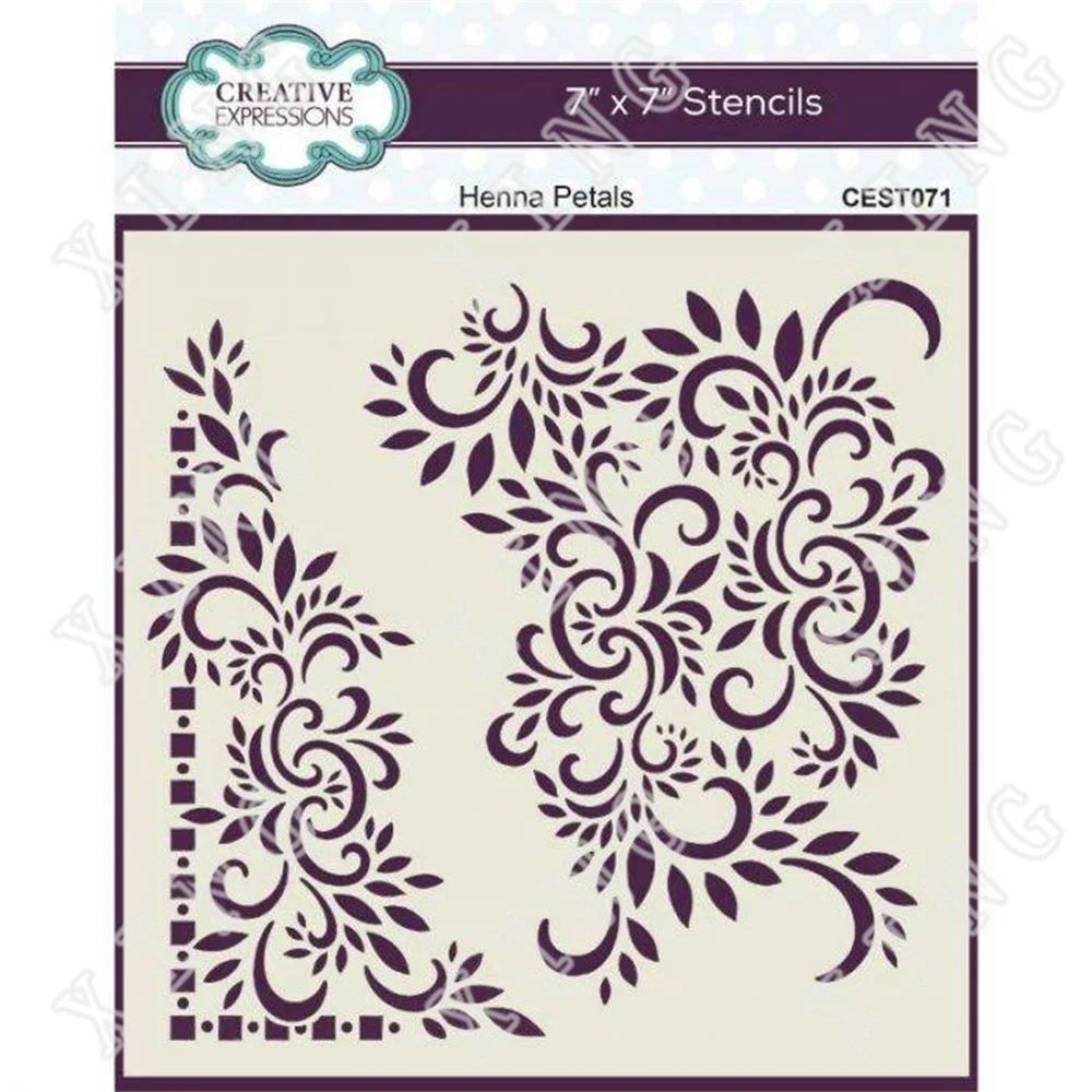 

Henna Petals 2022 New Diy Layering Stencils Wall Painting Scrapbook Coloring Embossing Album Decorative Paper Card Template