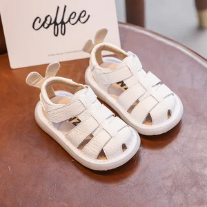 Baby Girls Boys Sandals 2022 Summer Infant Anti-collision Toddler Shoes Genuine Leather Soft Bottom  in Pakistan