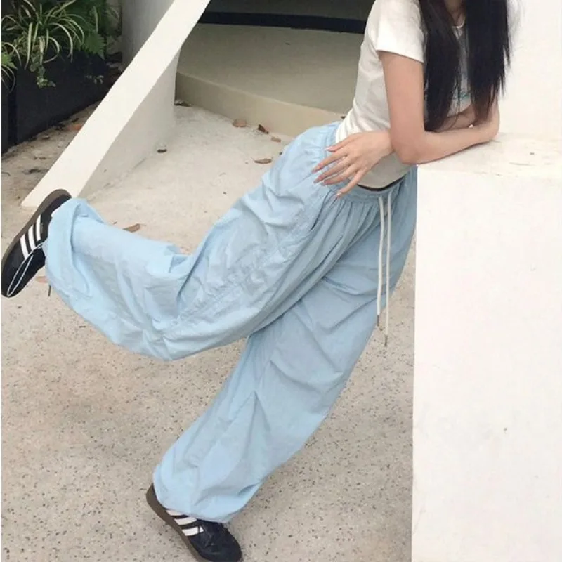 QWEEK Y2k повседневные спортивные брюки женские милые базовые пробежки в японском