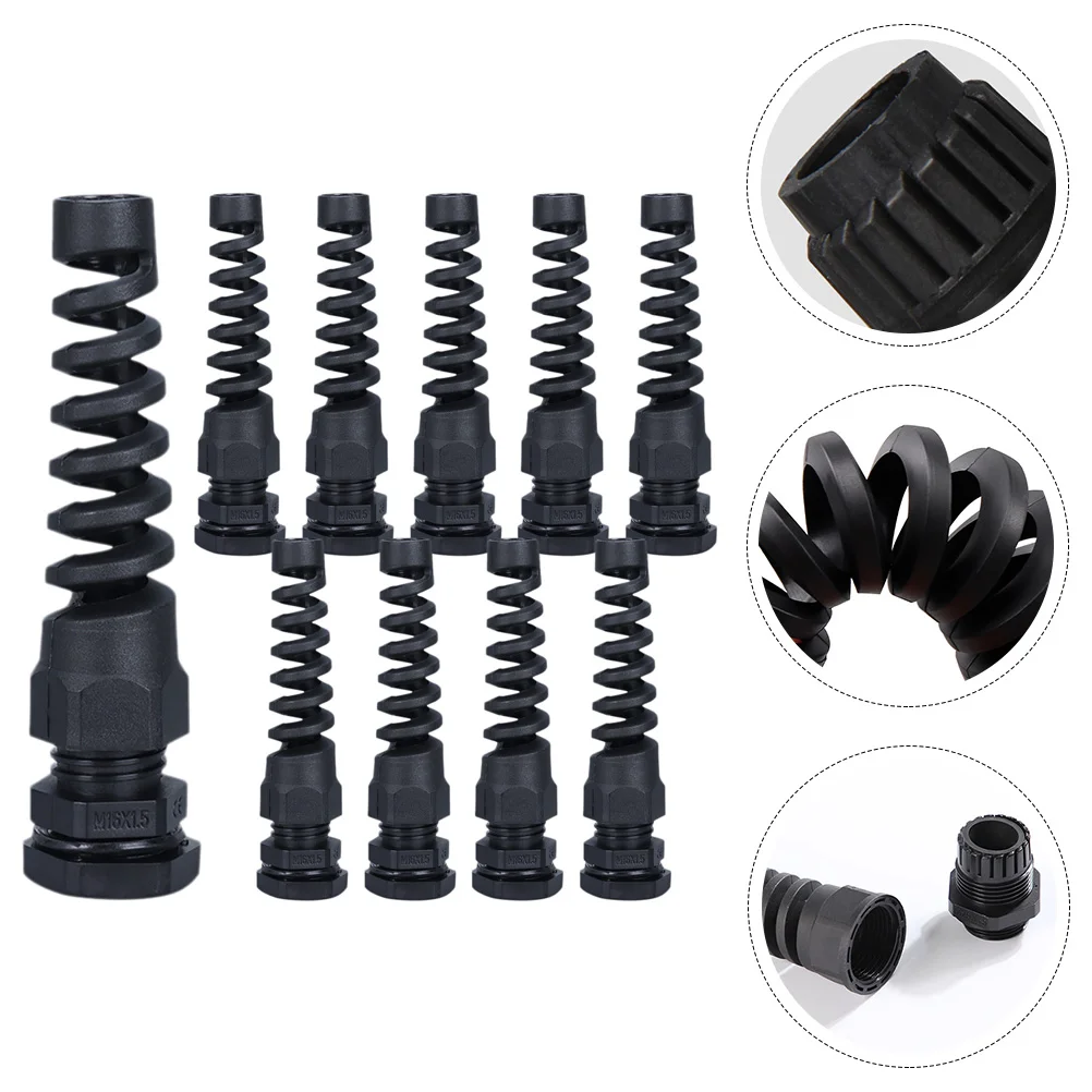 

10 Pcs Power Cord Strain Relief Cable Pass Through Cable Gland Connector Strain Relief Joint Cable Protector Cord Connector