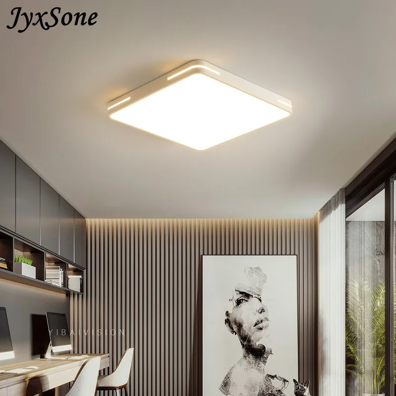 $48.54 Led Ceiling Modern Simple Dimmer Decorative Led Ceiling Lamps Round Bedroom Living Room Rectangle Aisle Ultra-thin Indoor Light