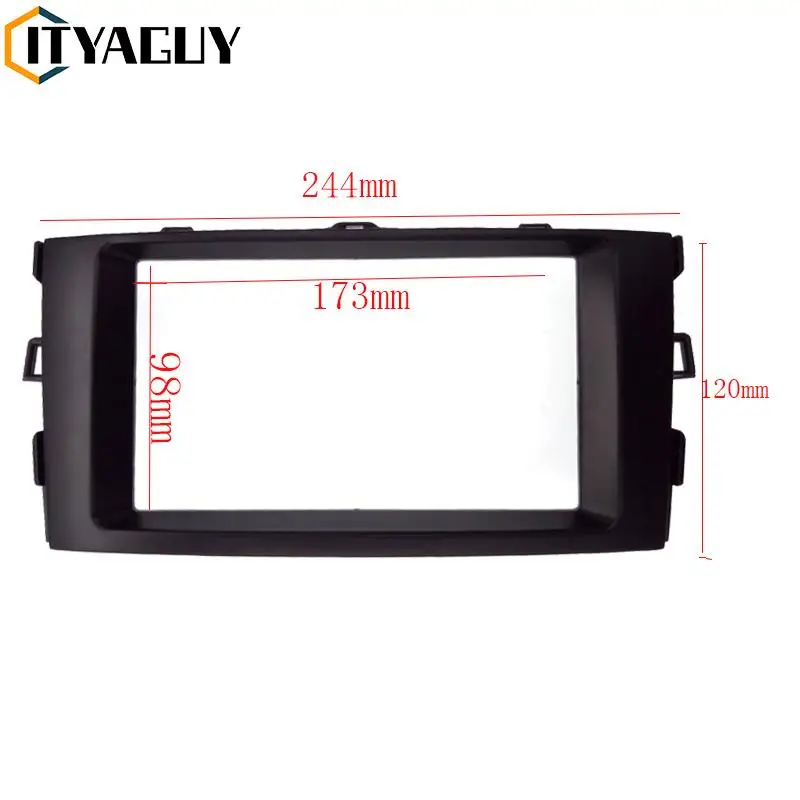 

Автомобильная радиоприемник Fascia фитинг для 2011 Toyota Auris Corolla 173*98 мм 2DIN, отделка аудио панель комплект черный цвет Fascia ABS материал