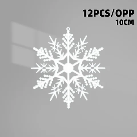 Набор из 12 искусственных снежинок для украшения елки