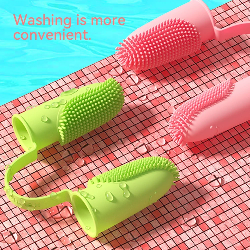 Pet Two-finger Toothbrush Dog Cat Supplies Teeth Cleaning Finger Set Oral Tools P