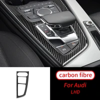for audi a4 b9 a5 17 19 real carbon fiber car control gear shift panel water cup holder decorative frame cover trim accessories