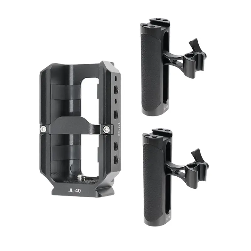 Фото Алюминиевый защитный кейдж Jlwin для DJI Osmo Pocket 3 с адаптером для расширения и креплением-кронштейном №1