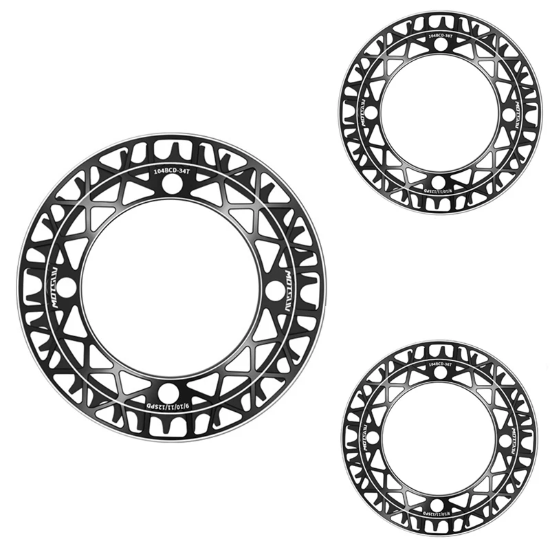 

MOTSUV Round Bike Chainring 104BCD With Protection Disc MTB Mountain Bike Chain Ring Chainwheel 104 BCD For 7-12 Speed