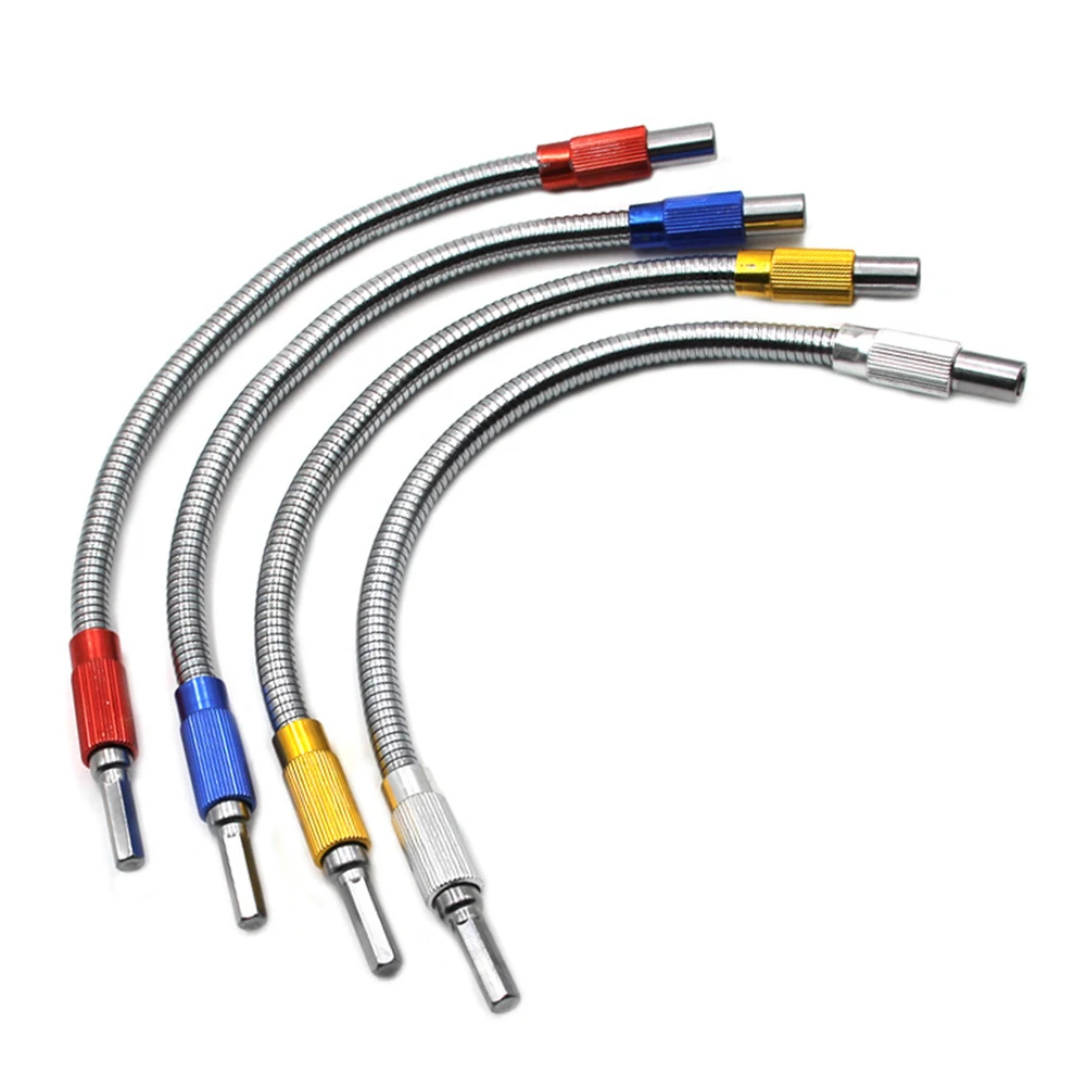 

1pc 300mm 6.35mm Hex Flexible Shaft Extension Drill Hex Flexible Shaft Impact Driver Ratchet Screwdriver Bits Extend Rod
