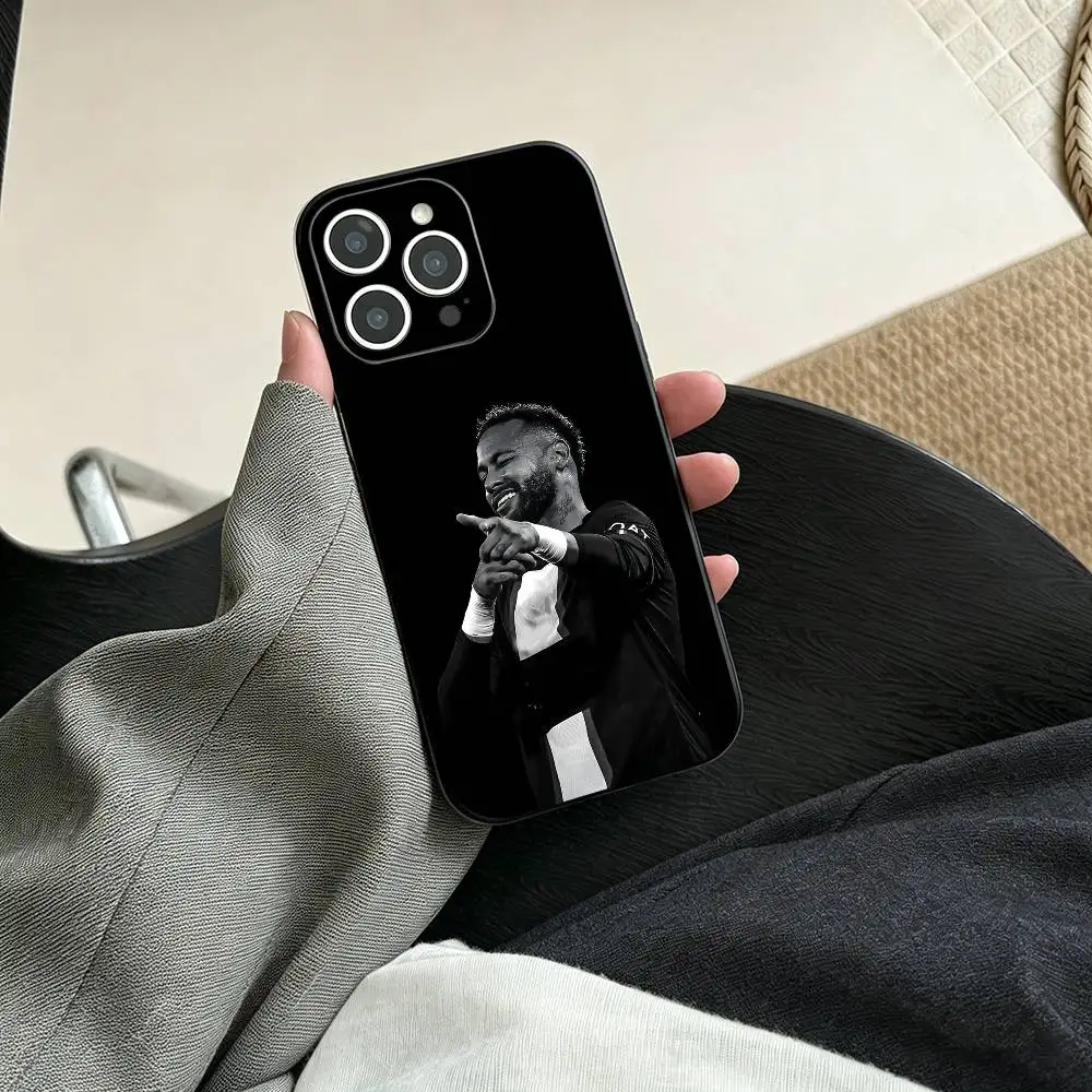 Фото Чехол для телефона 10-N-Неймар Футбол для iPhone 17, 16, 15, 14, 13, 12, 11 Plus, Pro Max и других моделей, мягкий черный чехол №2