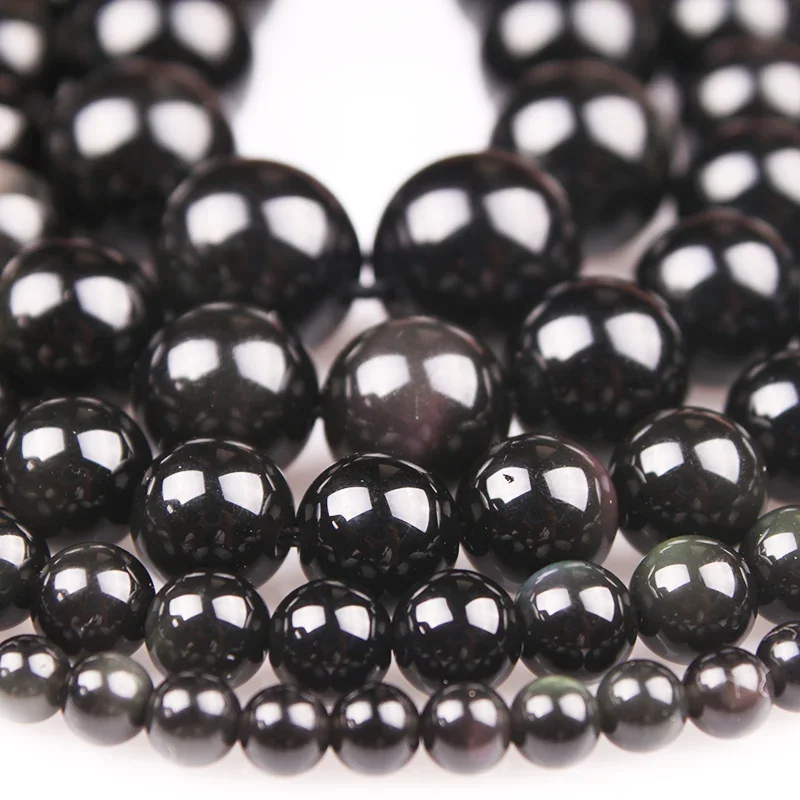 Круглые Бусины Из радужного обсидиана 4/6/8/10/12 мм |